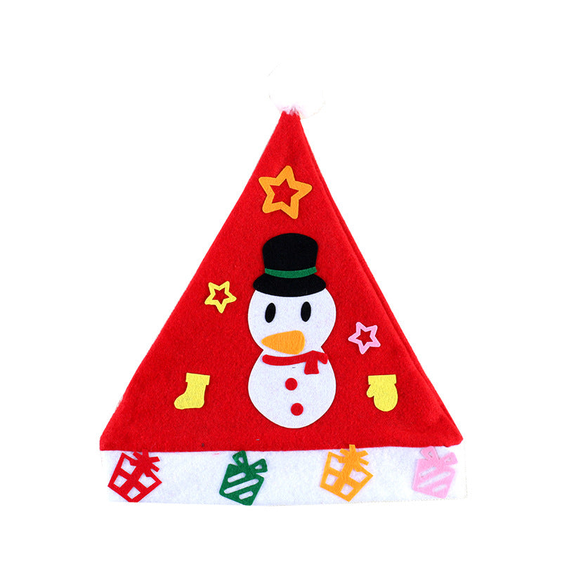 Christmas party decorations featuring red holiday hats