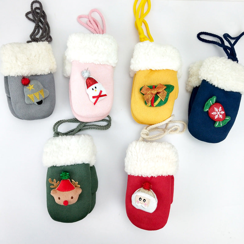 Soft plush Christmas mittens for winter warmth and holiday gifting