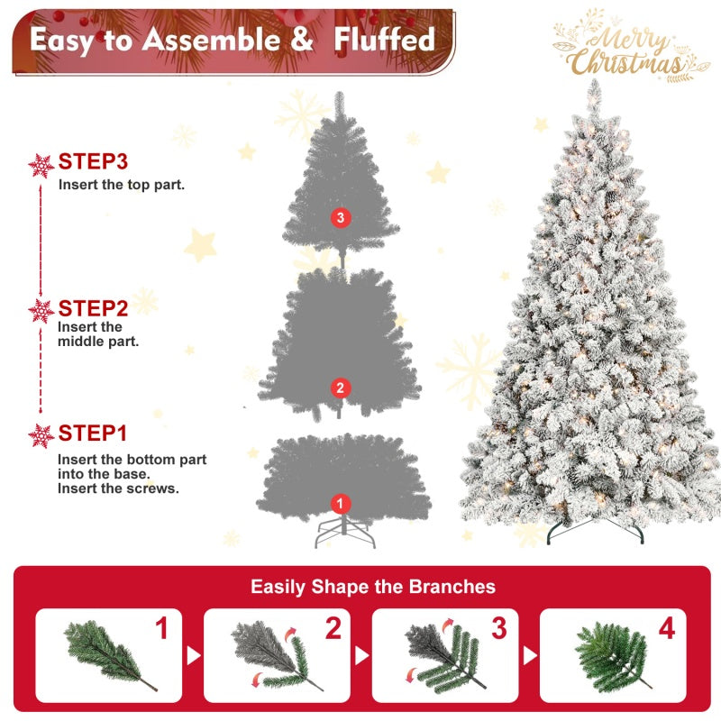 Illuminated Christmas tree casting warm glow in dimly lit room
