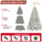 Illuminated Christmas tree casting warm glow in dimly lit room