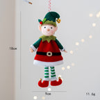 Boy and girl elf doll pendant Christmas ornament for tree decor