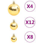 Golden holiday ornament set for trees and home