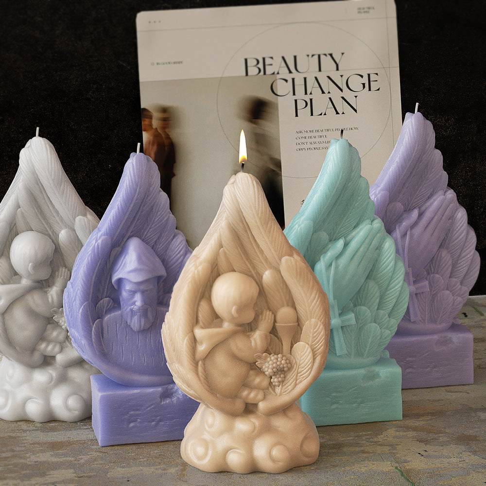 Prayer Angel Wings Silicone Candle Mold Secondary image