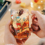 Christmas snowman glass cup holiday accessory
