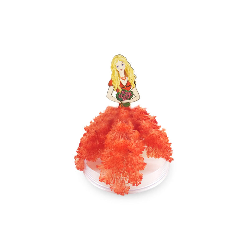 Magic Growing Paper Christmas Tree with red and green branches unfolding