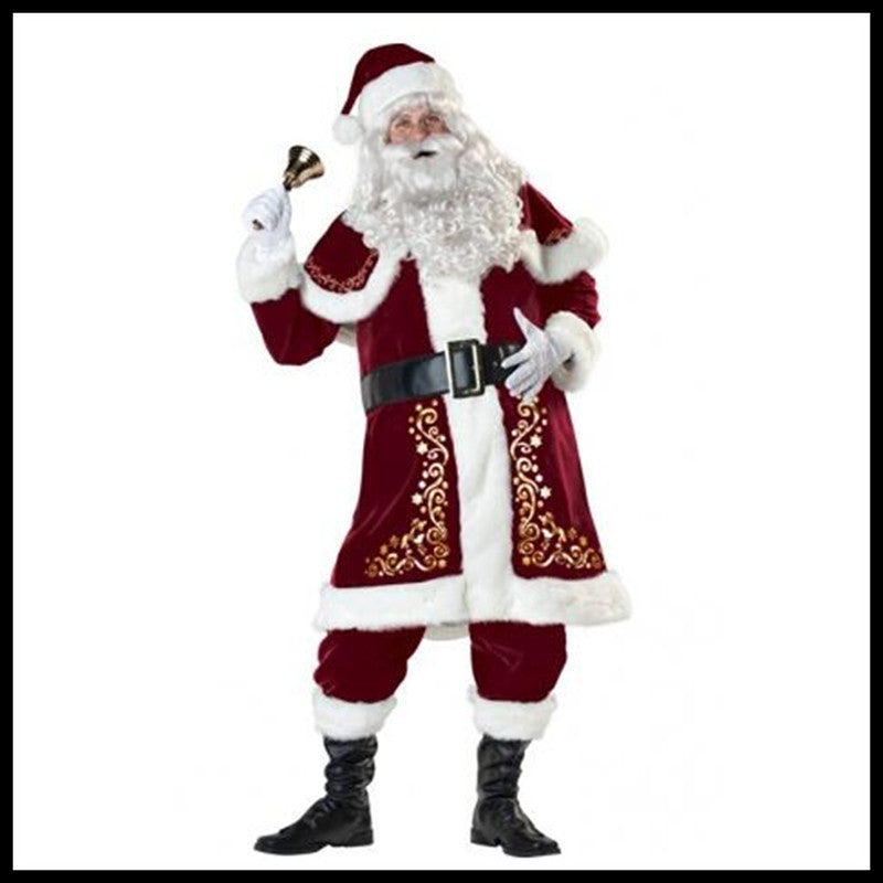 Santa Christmas costume for adults in classic red and white festive design Main image
