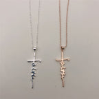 Copper cross pendant detail showing craftsmanship and finish