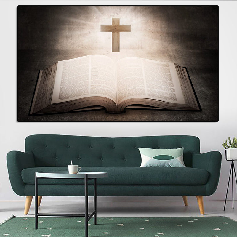 Jesus cross sunshine art in modern decorative painting style for home or office