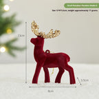 Flocked Sequined Elk Christmas Ornament - Christian Home Decor