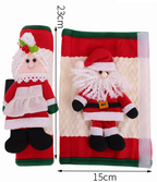 Festive Christmas refrigerator glove set for holiday kitchen decor