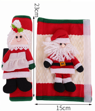 Festive Christmas refrigerator glove set for holiday kitchen decor