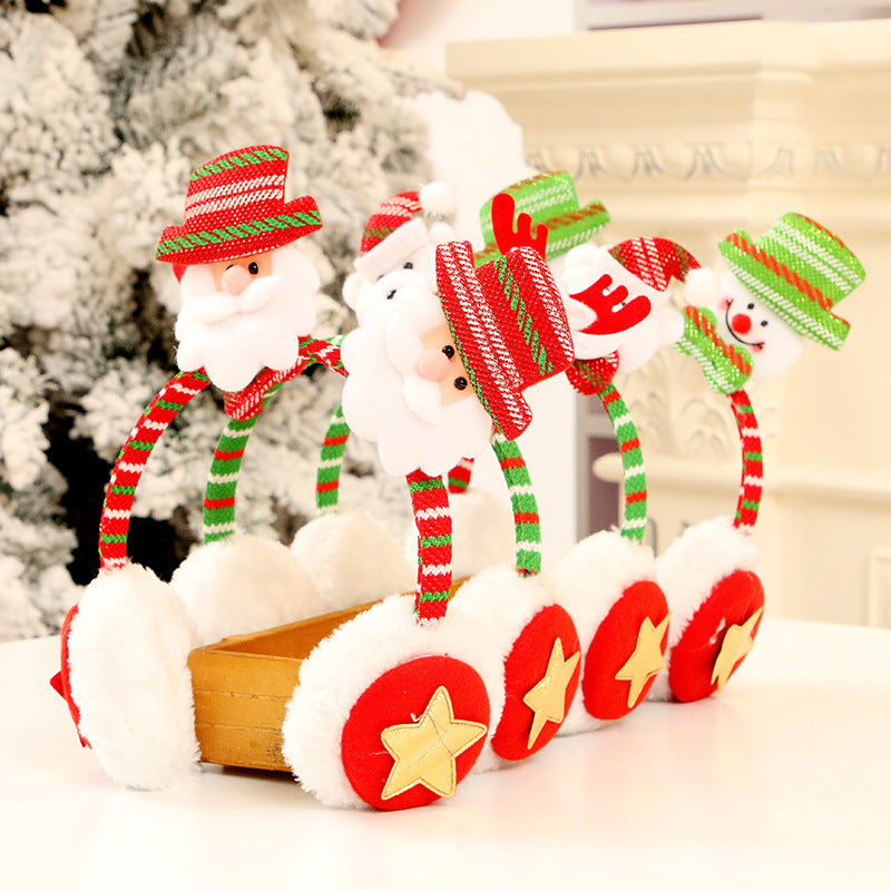 Christmas Old Man headband earmuffs for holiday decorating