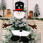 Handcrafted-style cloth ornament for Christmas tree crown