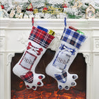 Dog paw Christmas stocking hanging for holiday display