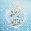 Crystal Jesus heart pendant necklace with sparkling faceted stone in classic design