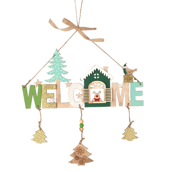 Handcrafted-style wooden Christmas decorations for warm holiday ambiance