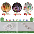 Christmas decorative gift boxes with LED lights in warm white mode