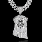 Jesus pendant on 24 inch twist chain - hip hop faith necklace