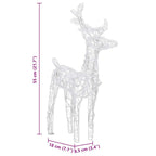 Christmas light display with reindeer and sleigh featuring multi-color LEDs