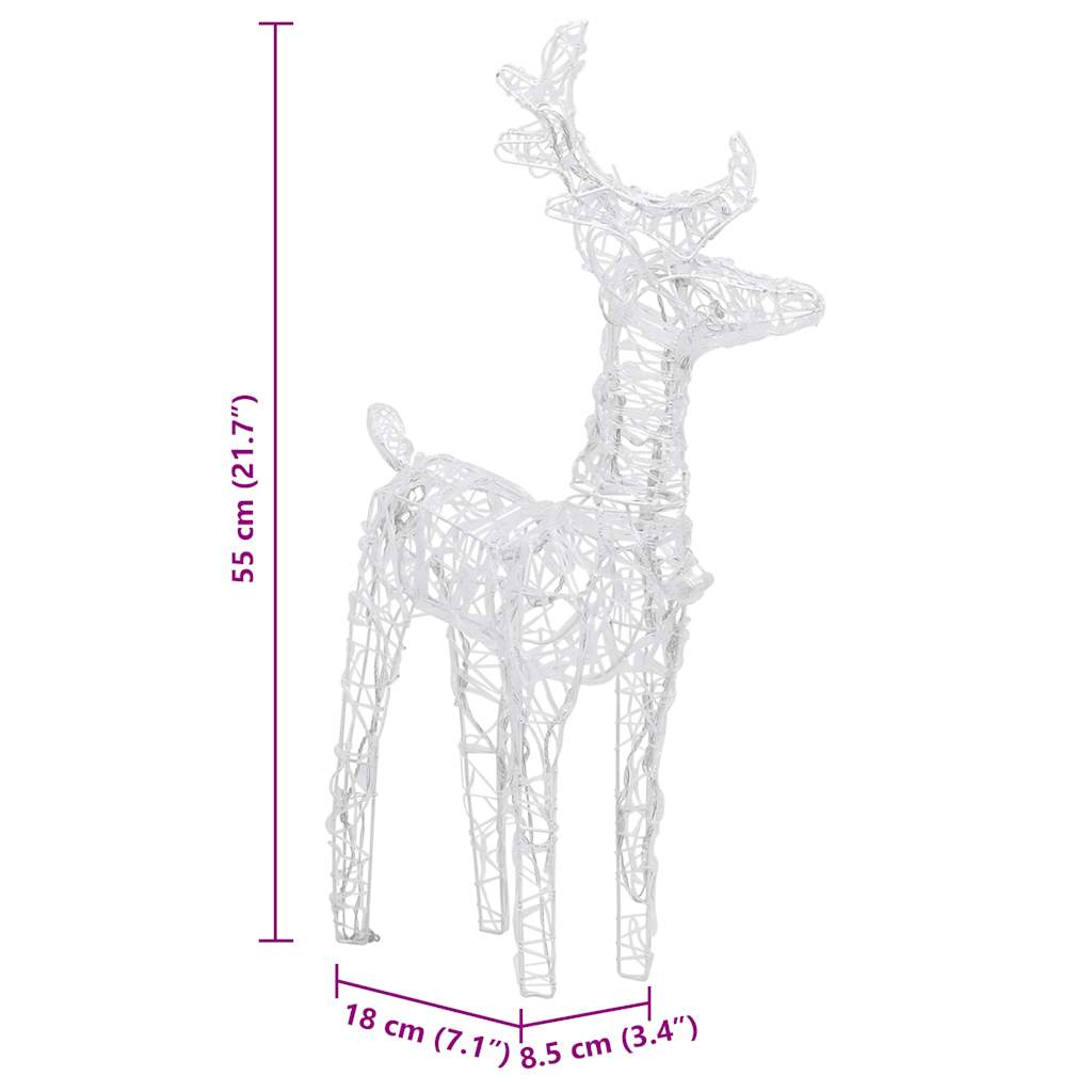 Christmas light display with reindeer and sleigh featuring multi-color LEDs