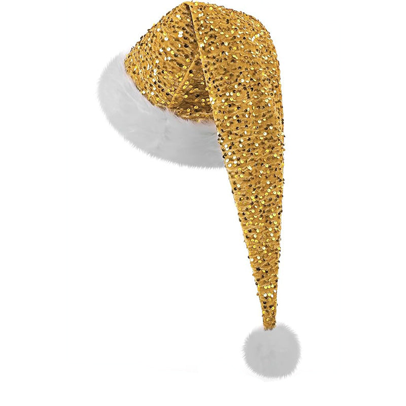 Blue long sequin cap Christmas decoration for creating warm holiday ambiance