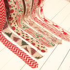 Christmas deer forest linen webbing decoration for holiday warmth