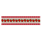Christmas polyester table runner for holiday entertaining and family gatherings