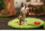 Cute bear Christmas resin figurine with handcrafted carved detail