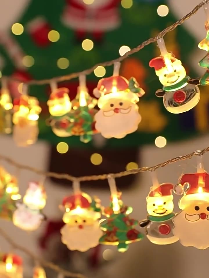 USB-powered LED Christmas string lights for indoor festive ambiance