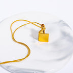 Faith jewelry necklace with Bible photo box pendant