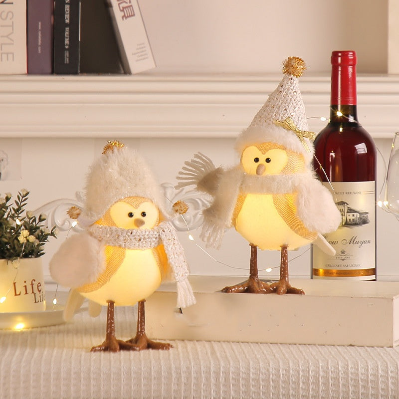 Christmas bird ornament with festive holiday color options