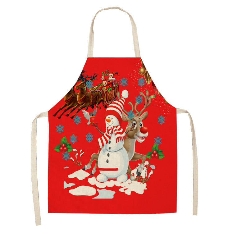 Christmas Day Apron hanging ready for seasonal baking and cooking use