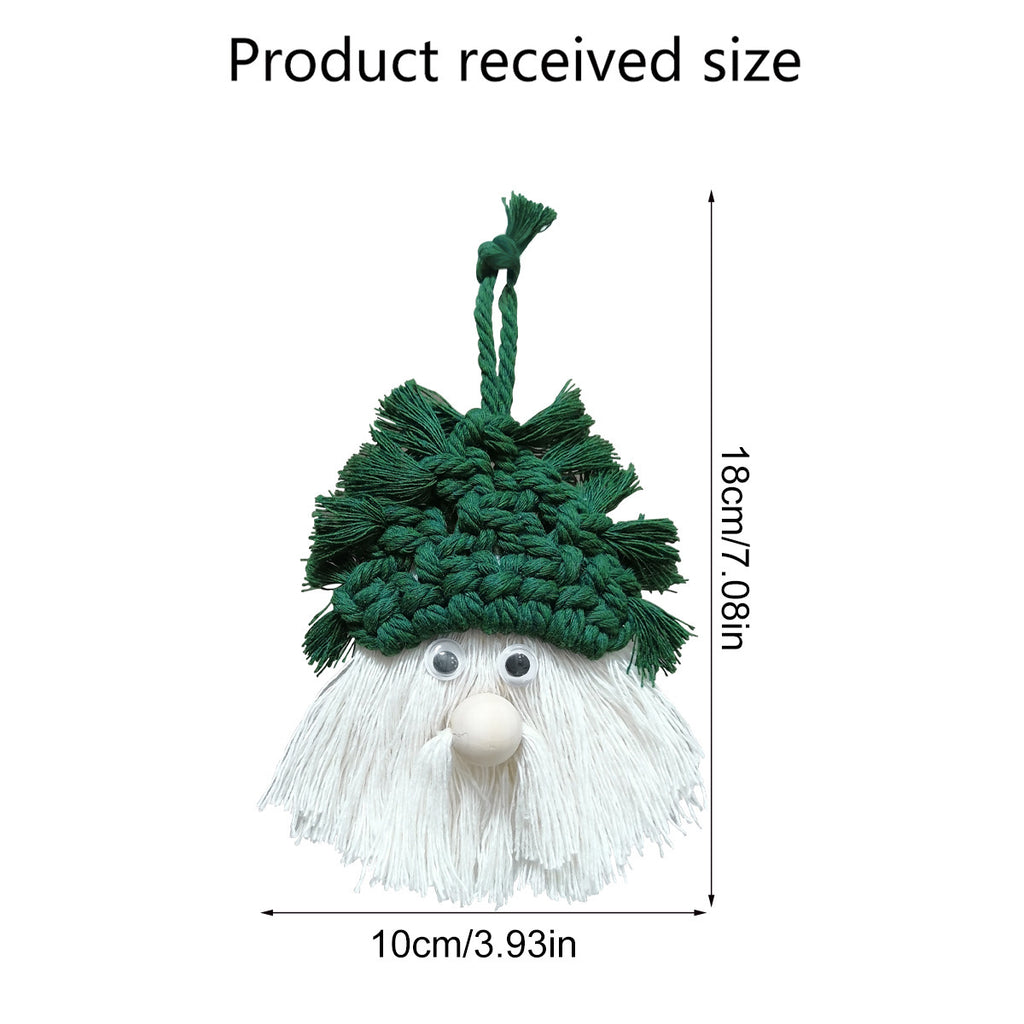 Hand-woven Christmas tree pendant for seasonal home decoration