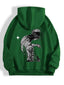 Jesus letter print on white hoodie front view for women