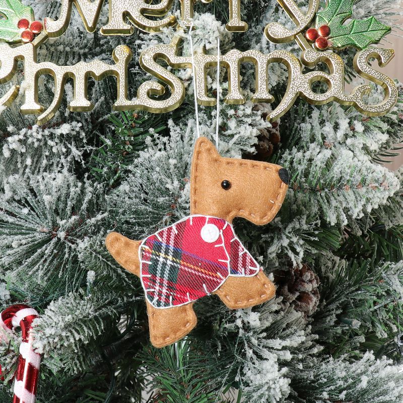 Holiday dog ornament collection showing multiple color options