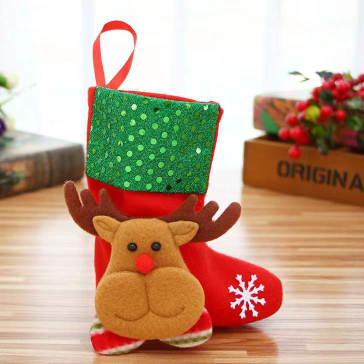 Colorful plaid and sequin Christmas stocking designs for festive home decor