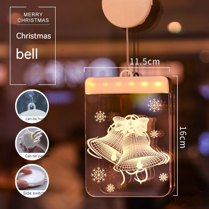 Christmas decoration pendant light with holiday pattern for windows and entrance display