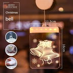 Christmas decoration pendant light with holiday pattern for windows and entrance display