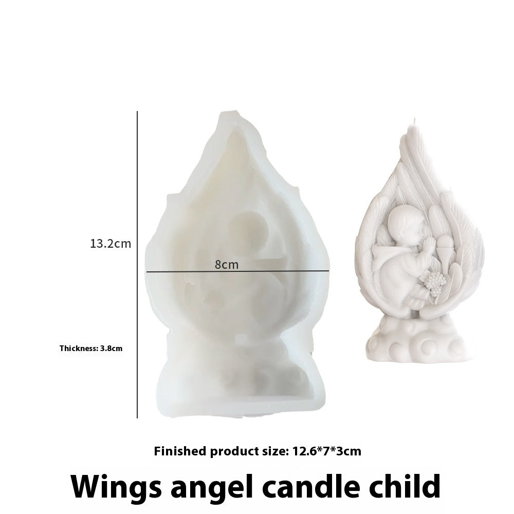 Modern simplicity angel wings candle mold for religious gatherings