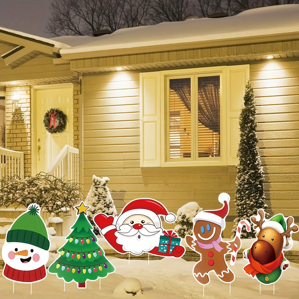 Gingerbread man festive outdoor sign