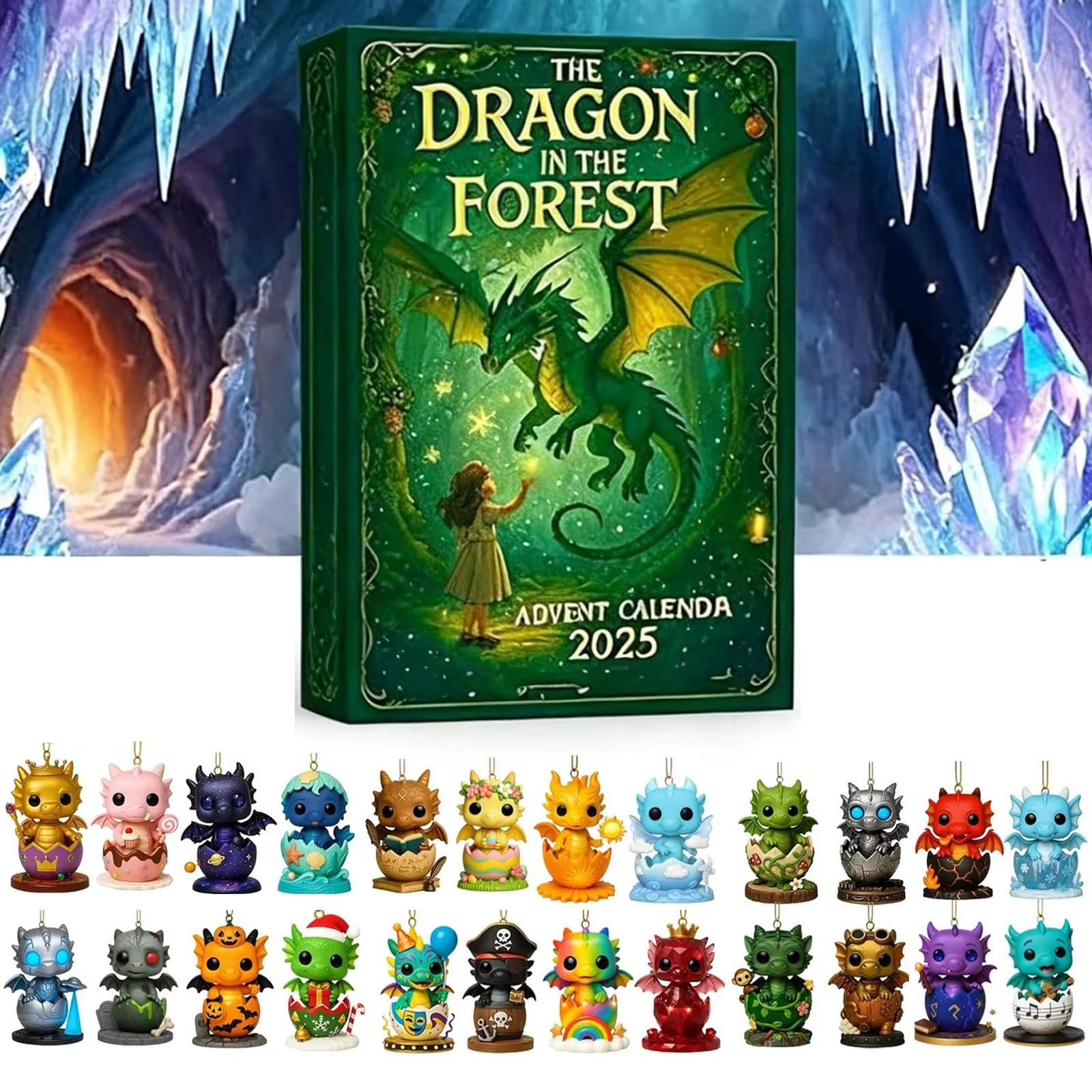 Forest Dragon Advent Calendar - Christmas Countdown Decoration Secondary image