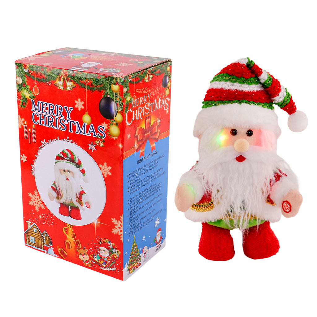 Animated Wise Man Christmas decoration with glowing lights in festive setting