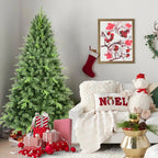 Festive green tree bringing Christmas spirit into the home