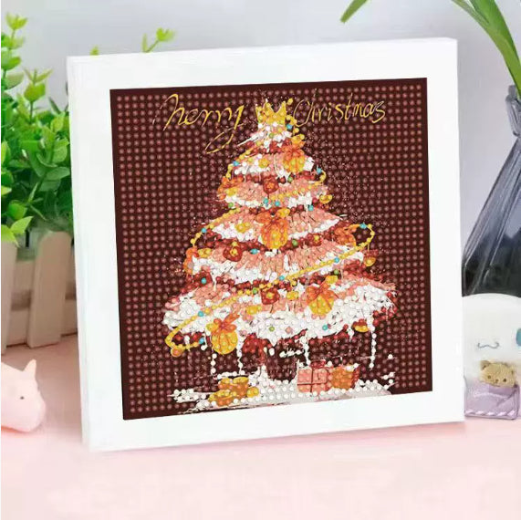 Christmas tree diamond painting kit gift for craft lovers