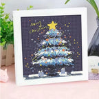 Plastic-framed Christmas tree diamond painting for holiday decor