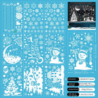Seasonal window stickers showcasing various Christmas designs and themes