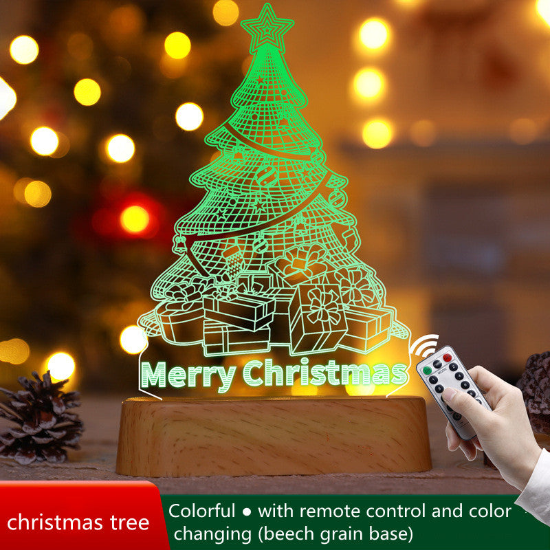 Christmas tree shaped decorative lamp with remote control