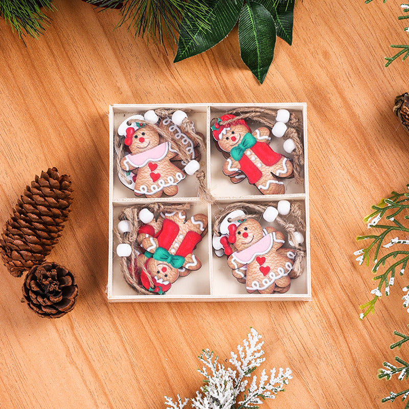 Christmas Pendants Box Featuring Gingerbread Man Ornaments - Christian Jewelry