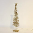 Faith-inspired Christmas tree ornament in blue with soft light effect