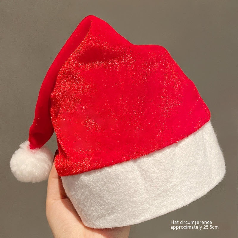 Santa Claus snowflake Christmas plush decoration hat for seasonal display